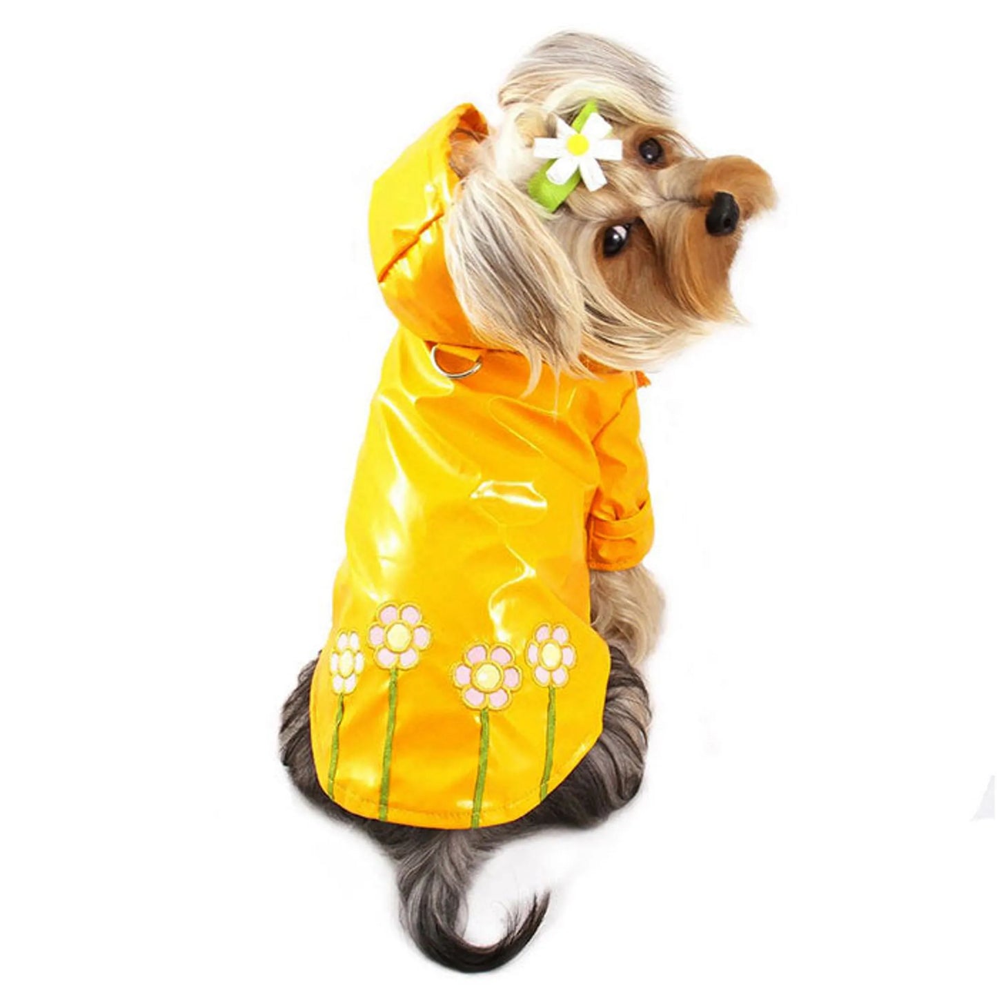 Polka Dots & Daisies Raincoat with Cotton Lining - My Best Pet Life, LLC