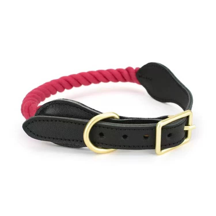 Luxe Royal Leather Rope Collar