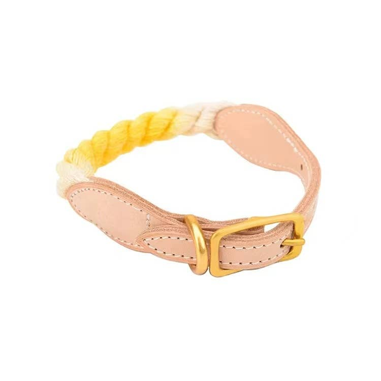 Luxe Royal Leather Rope Collar