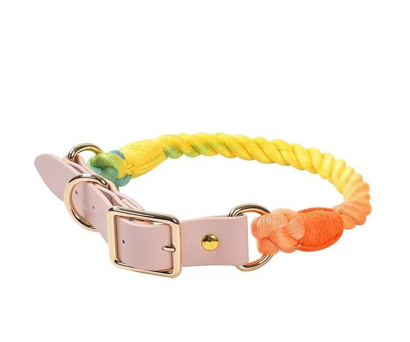 Luxe Royal Leather Rope Collar