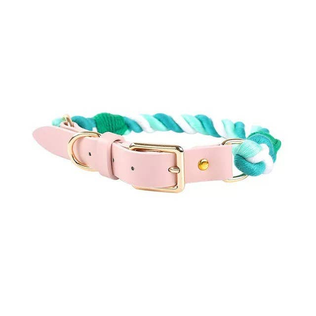 Luxe Royal Leather Rope Collar