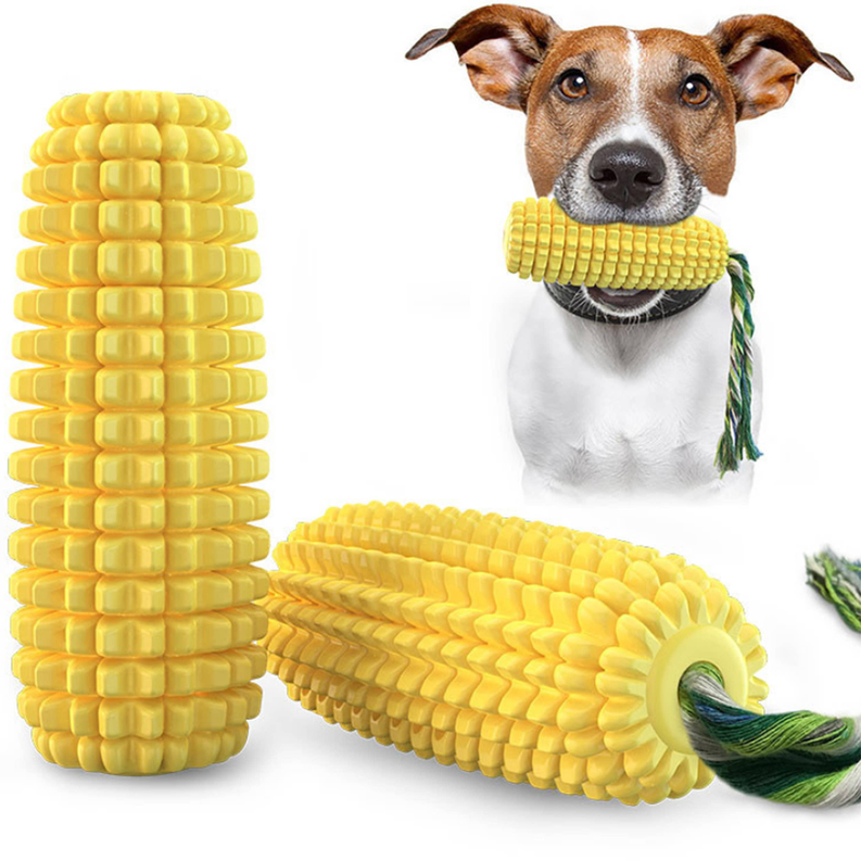 Yellow Corn Chew Toy for Dogs