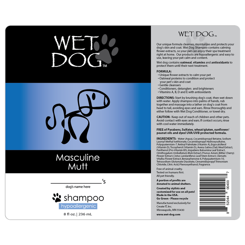 Masculine Mutt Calming Shampoo for Dogs