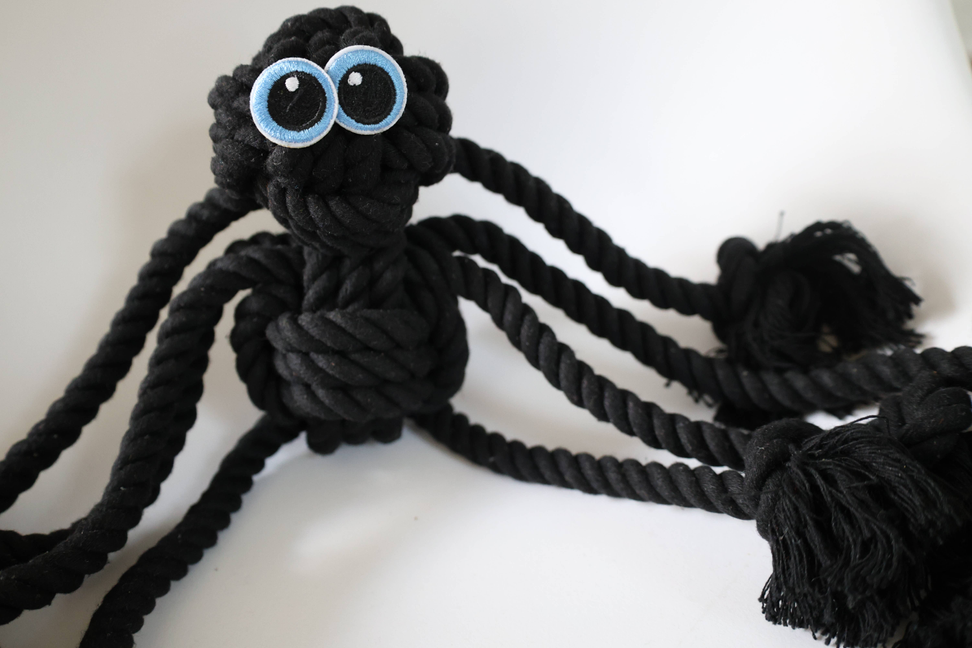 Black Spider Dog Handmade Rope Toys | Halloween Decorations