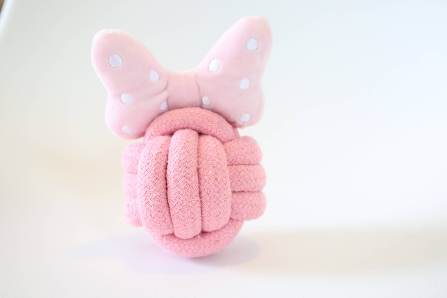 Kawaii Bowknot Rope Ball | Handmade Rope Toy| Eco-Friendly