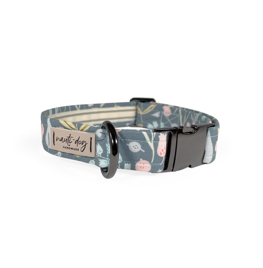 Juniper Sage Mod Fall Floral Buckle & Martingale Dog Collar