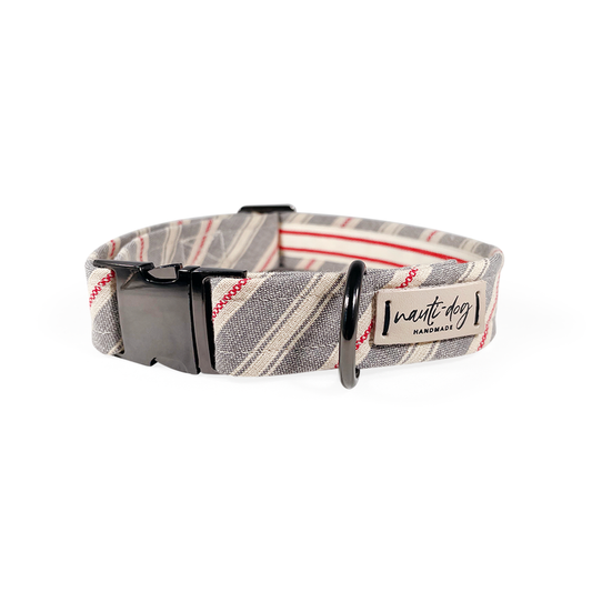 Liberty Patriotic American Woven Stripe Buckle & Martingale Dog Collar