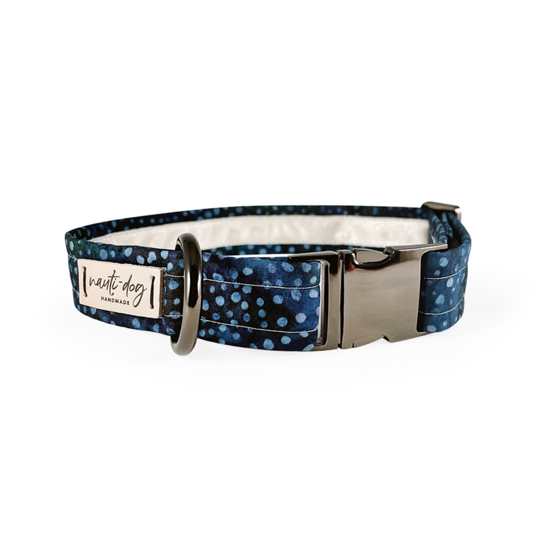 Trout Hand-dyed Batik Buckle & Martingale Dog Collar