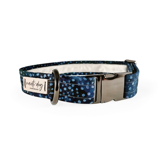 Trout Hand-dyed Batik Buckle & Martingale Dog Collar