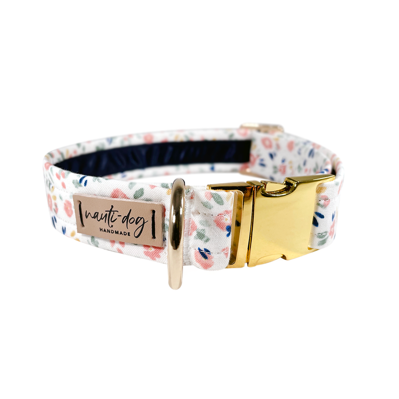 Tulip Summer Floral Buckle & Martingale Dog Collar