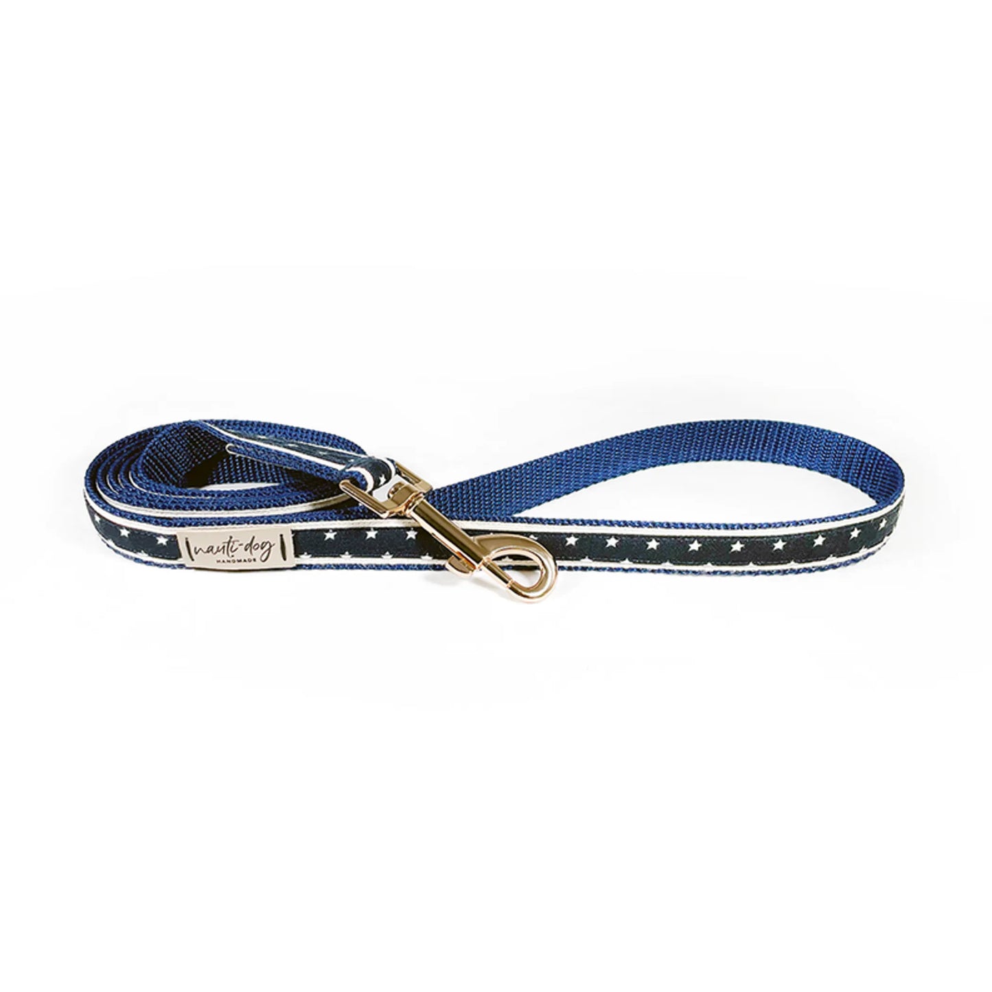 Independence Patriotic American Star Navy Ribbon Dog Leash