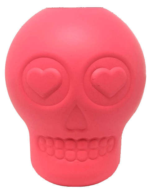 MKB Sugar Skull Durable Rubber Chew Toy & Treat Dispenser