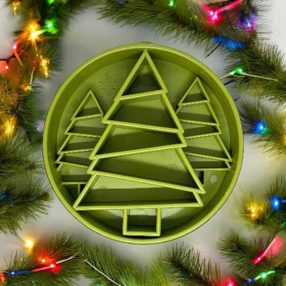 Pine Tree Christmas eBowl Deep Slow Feeder Dog Bowl for Enrichment