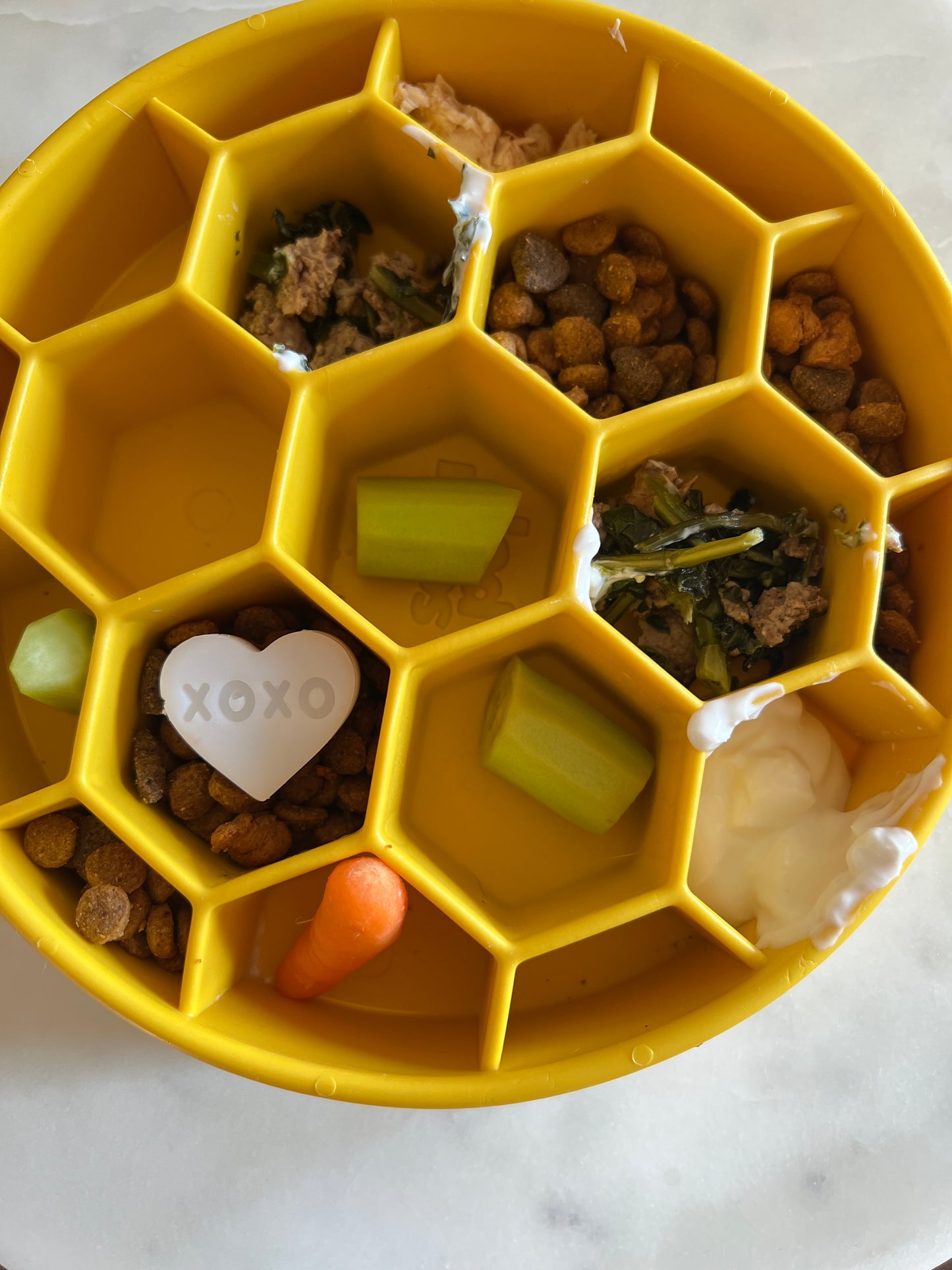 Honeycomb Design eBowl Enrichment Slow Feeder Bowl for Dogs