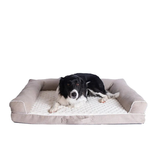 Armarkat D07B Medium Bolstered Pet Bed Cushion W Memory Foam - My Best Pet Life, LLC