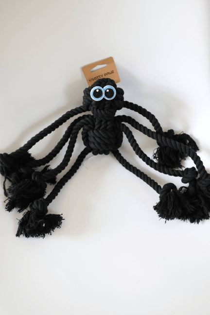 Black Spider Dog Handmade Rope Toys | Halloween Decorations - My Best Pet Life, LLC