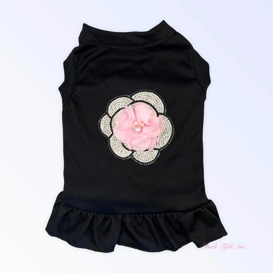 Chiffon and Rhinestone Camellia Dress - My Best Pet Life, LLC