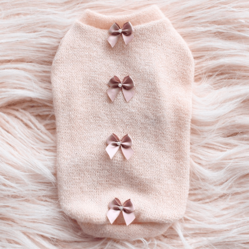 Dainty Bow Sweater - My Best Pet Life, LLC