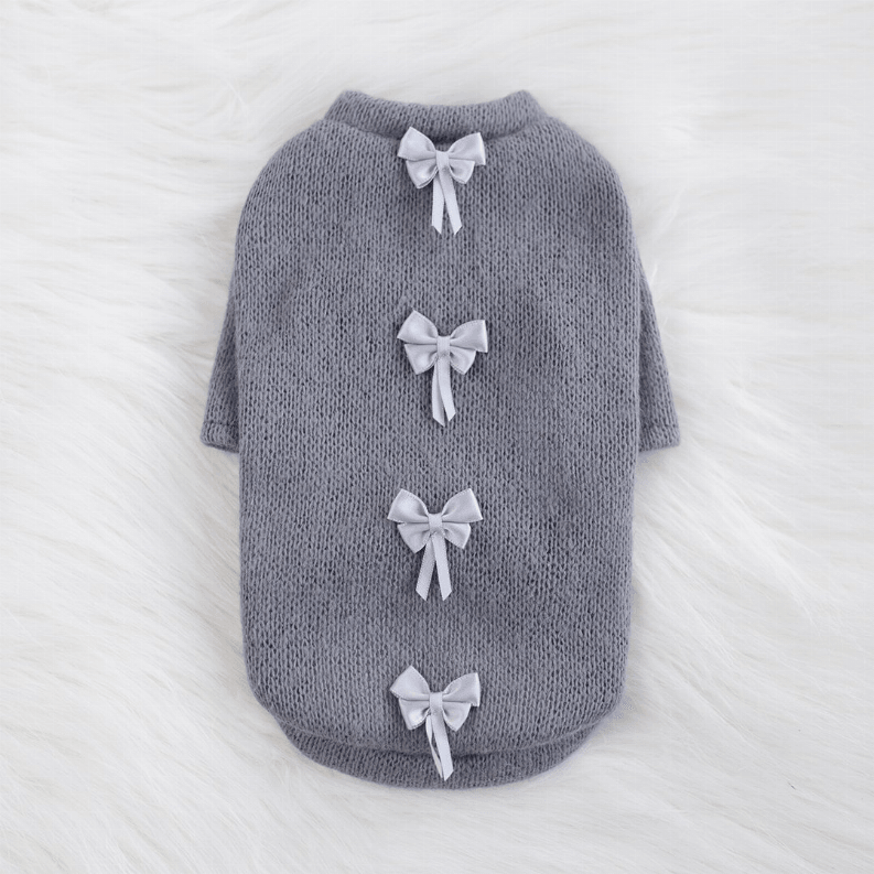 Dainty Bow Sweater - My Best Pet Life, LLC