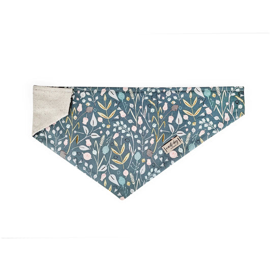Juniper Sage Mod Fall Floral Over-the-collar Dog Bandana - My Best Pet Life, LLC