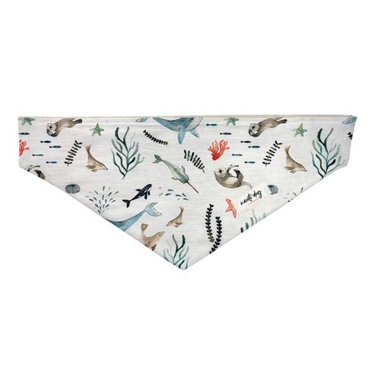 Sea Life Marine Animal Otter, Whale, Seal & Orca Over-the-collar Dog Bandana - My Best Pet Life, LLC
