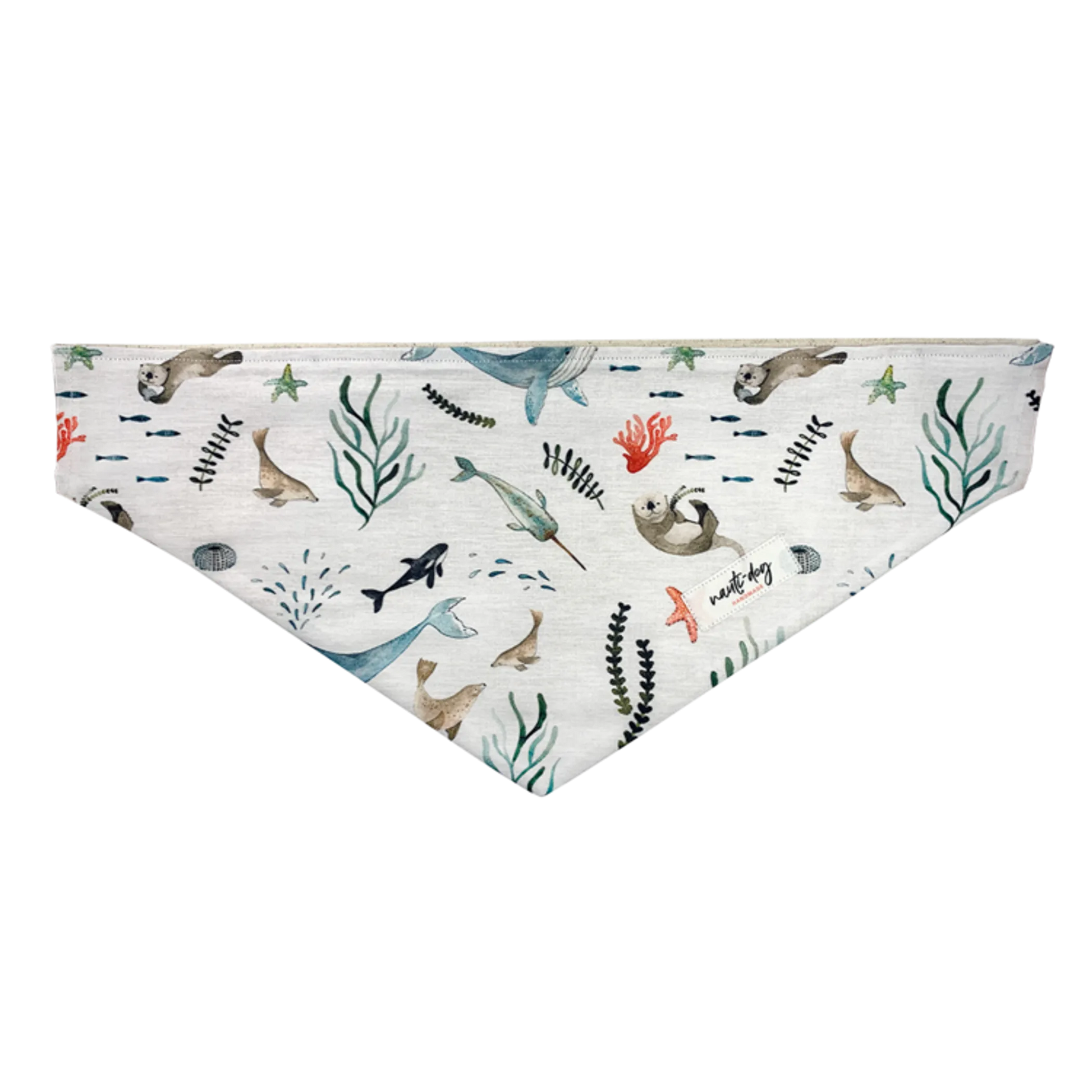 Sea Life Marine Animal Otter, Whale, Seal & Orca Over-the-collar Dog Bandana - My Best Pet Life, LLC