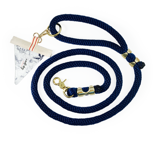 Carta Marina Light Vintage Nautical Toile Premium Rope Leash