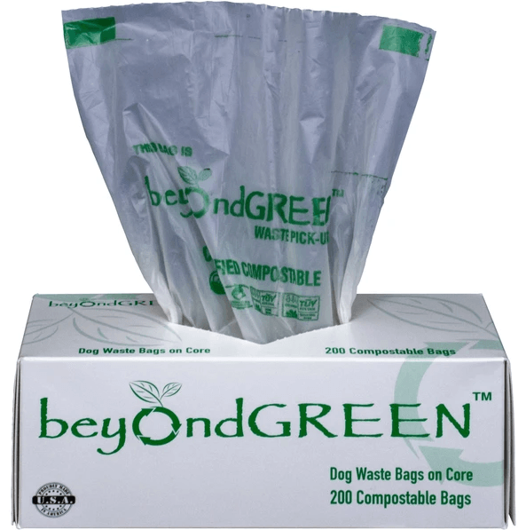 beyondGREEN Dog Waste Bags - Poop Bag on Roll with Core - Park Dispenser Refills - Sustainable Bags - My Best Pet Life, LLC