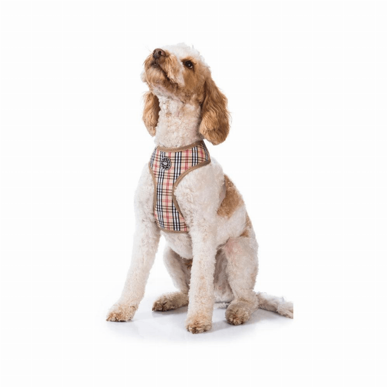 Brown Tartan Dog Harness - My Best Pet Life, LLC