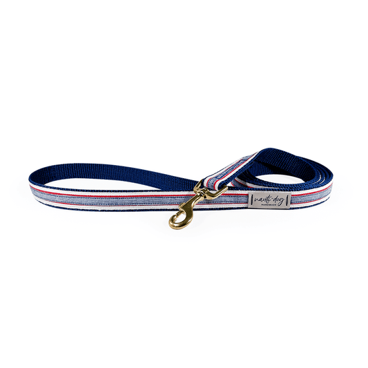 Chambray Classic Oxford Ribbon Dog Leash - My Best Pet Life, LLC