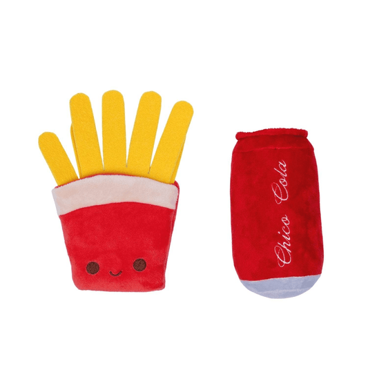 Cola & Fries Crinkle and Squeaky Plush Dog Toy Combo - My Best Pet Life, LLC