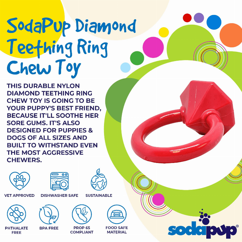 Diamond Ring Durable Teething Ring for Puppies and Aggressive Chewers - My Best Pet Life, LLC