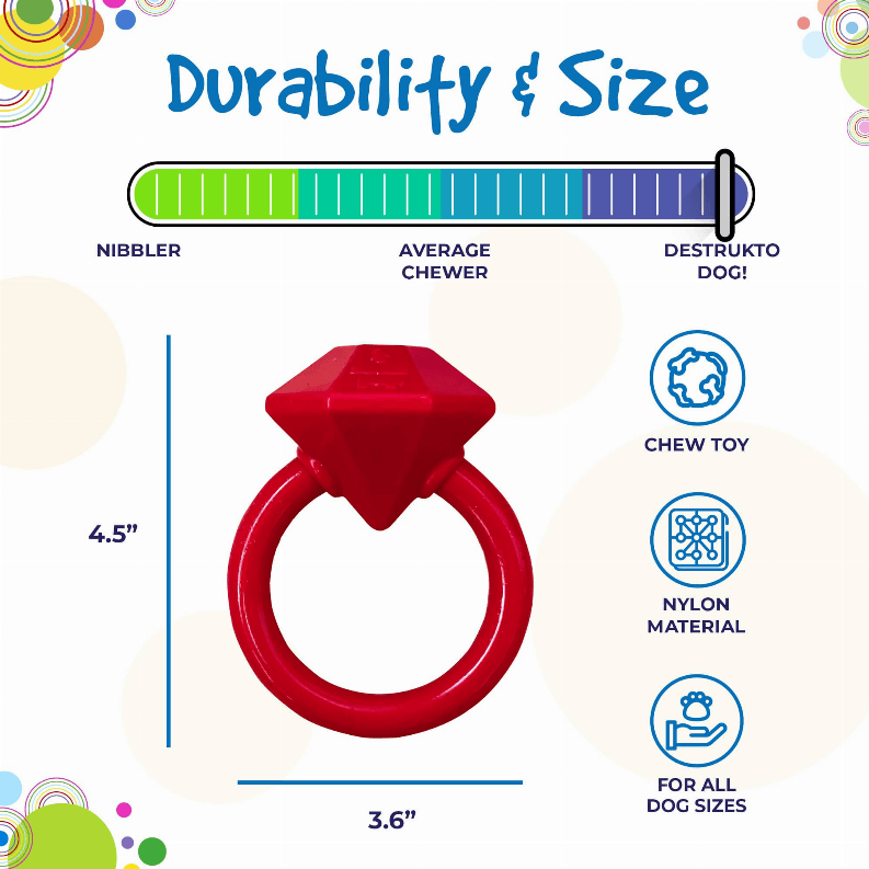 Diamond Ring Durable Teething Ring for Puppies and Aggressive Chewers - My Best Pet Life, LLC