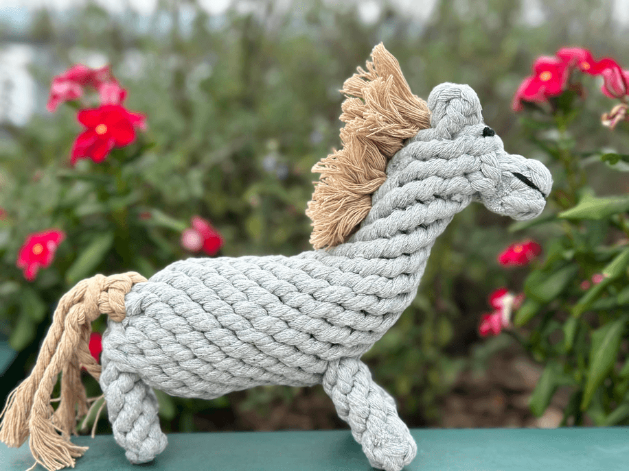 Handmade Sustainable Horse Rope Toys, Dog Chew Rope Toys (Co - My Best Pet Life, LLC