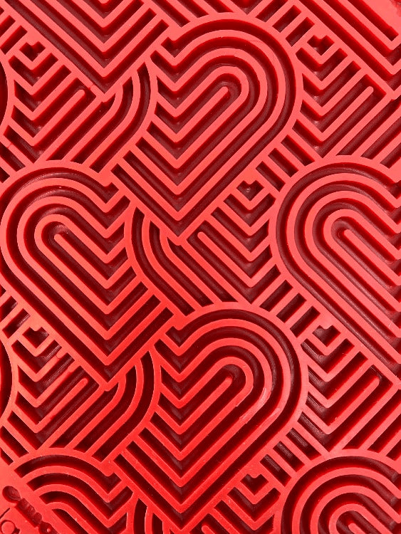 Heart Design "Love" eMat Enrichment Lick Mat - My Best Pet Life, LLC