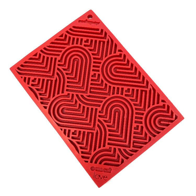 Heart Design "Love" eMat Enrichment Lick Mat - My Best Pet Life, LLC