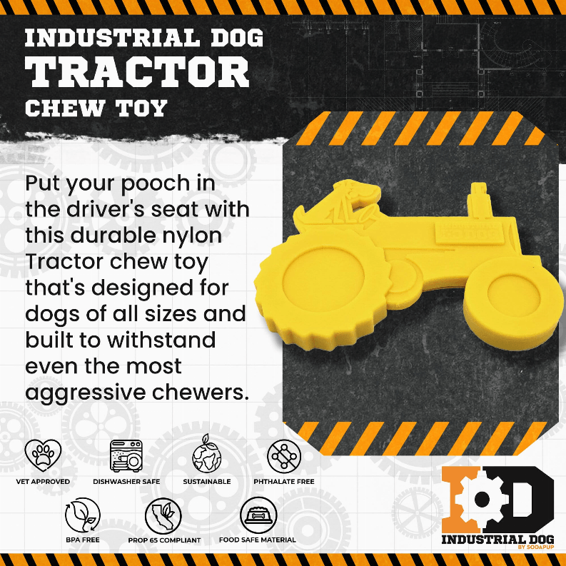 ID Tractor Ultra Durable Nylon Dog Chew Toy for Aggressive Chewers - My Best Pet Life, LLC