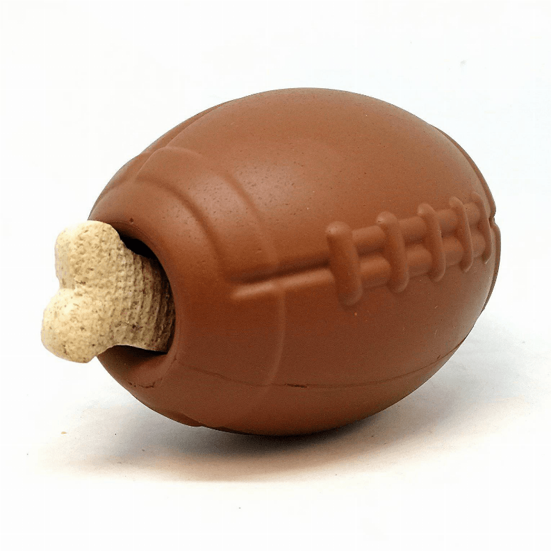 MKB Football Durable Rubber Chew Toy and Treat Dispenser - My Best Pet Life, LLC