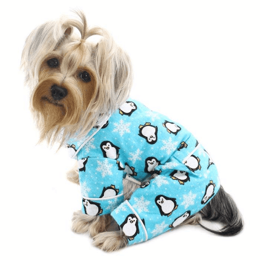 Penguins & Snowflake Flannel PJ with 2 Pockets - My Best Pet Life, LLC