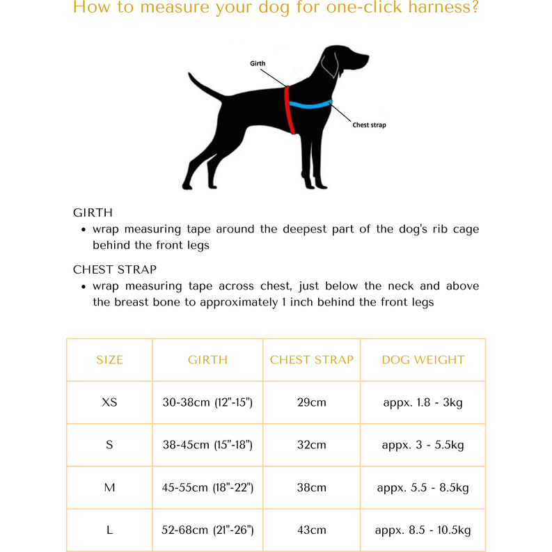 Shadow One-click dog harness - My Best Pet Life, LLC