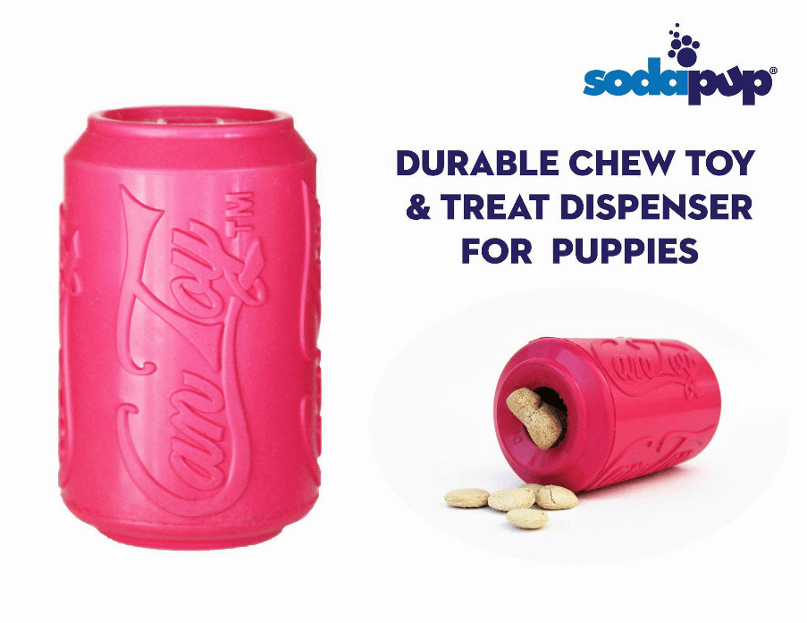 SP Puppy Can Toy Durable Rubber Chew Toy & Treat Dispenser For Teething Pups - My Best Pet Life, LLC