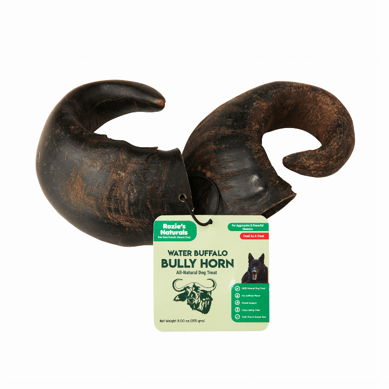 WATER BUFFALO HORN-100% Natural, Long-Lasting, Grain-Free, Gluten-Free, Dog Dental Treats & Chews-2 COUNT-15 oz - My Best Pet Life, LLC